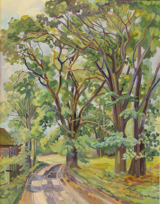 Elms in Herods by Yanina Klimkovich, oil on canvas, 70x55cm