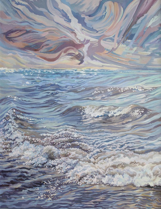 North Sea by Yanina Klimkovich, oil on canvas, 85x65cm