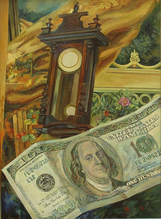 A Time of Great Change by Yanina Klimkovich, oil on canvas, 70x50cm