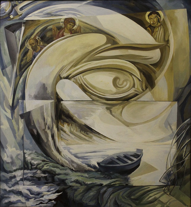And the Boat Floats by Yanina Klimkovich, oil on canvas, 80x70cm