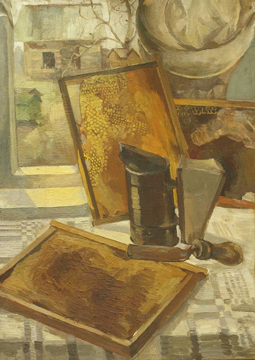 Still Life with Honeycombs by Yanina Klimkovich, oil on canvas, 85x60cm