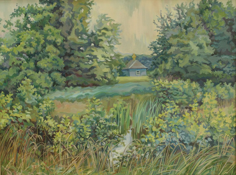 The Chapel in Polesie by Yanina Klimkovich, oil on canvas, 60x80cm