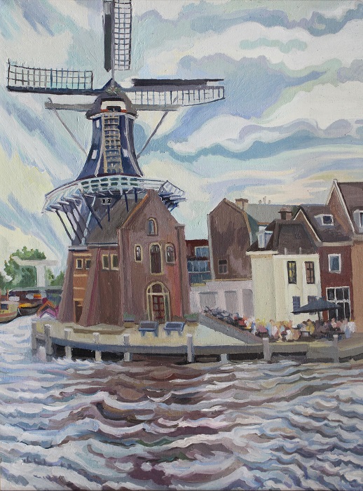 Wind over Haarlem by Yanina Klimkovich, oil on canvas, 60x45cm